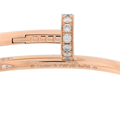Cartier 18K Pink Gold Diamond Juste Un Clou Bracelet 15 3 of 4