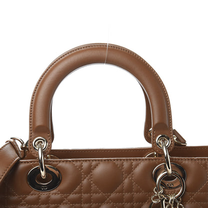 Christian Dior Lambskin Cannage Large Lady Dior Tan 14 of 15