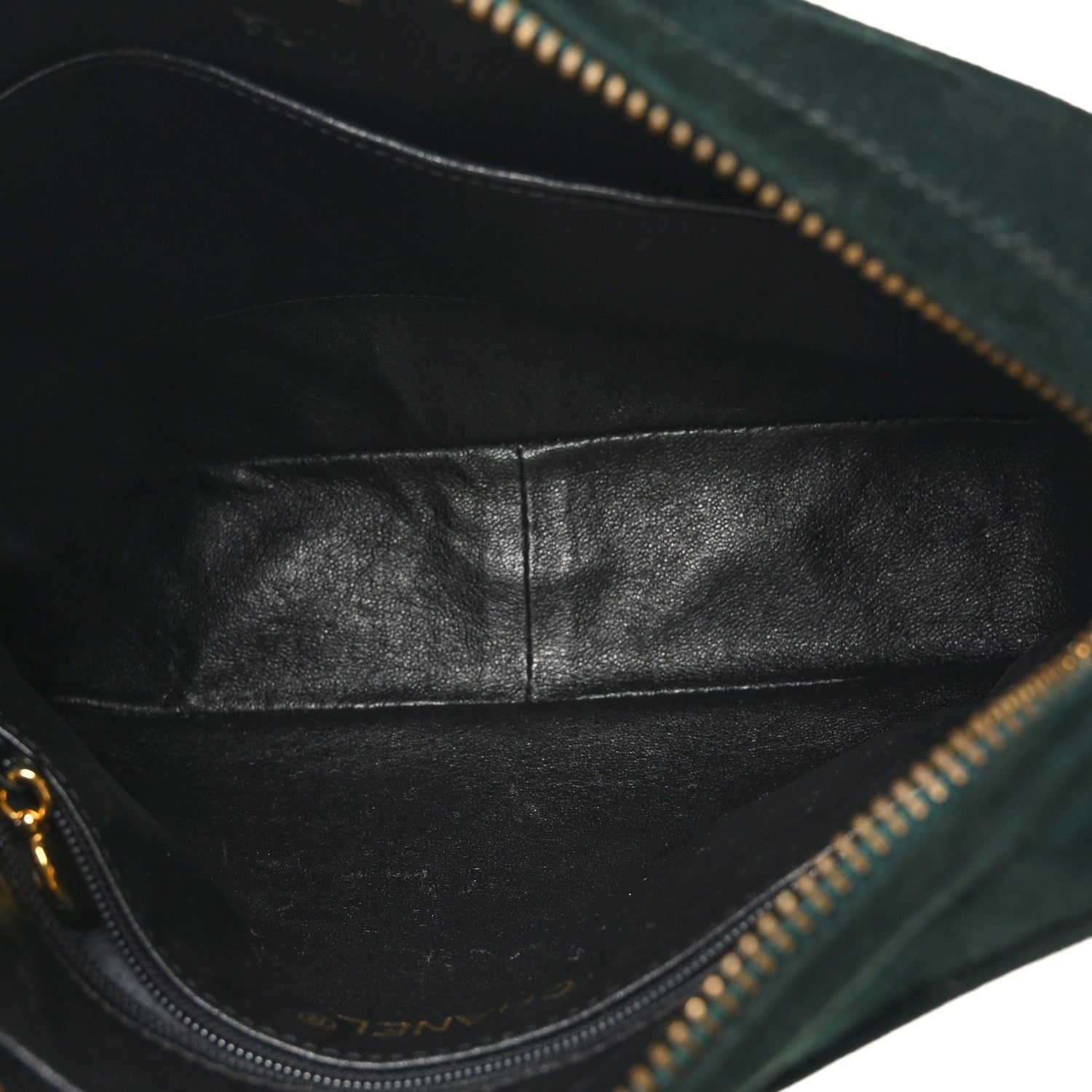 Chanel Suede Chevron Tassel Camera Case Dark Green 5 of 11