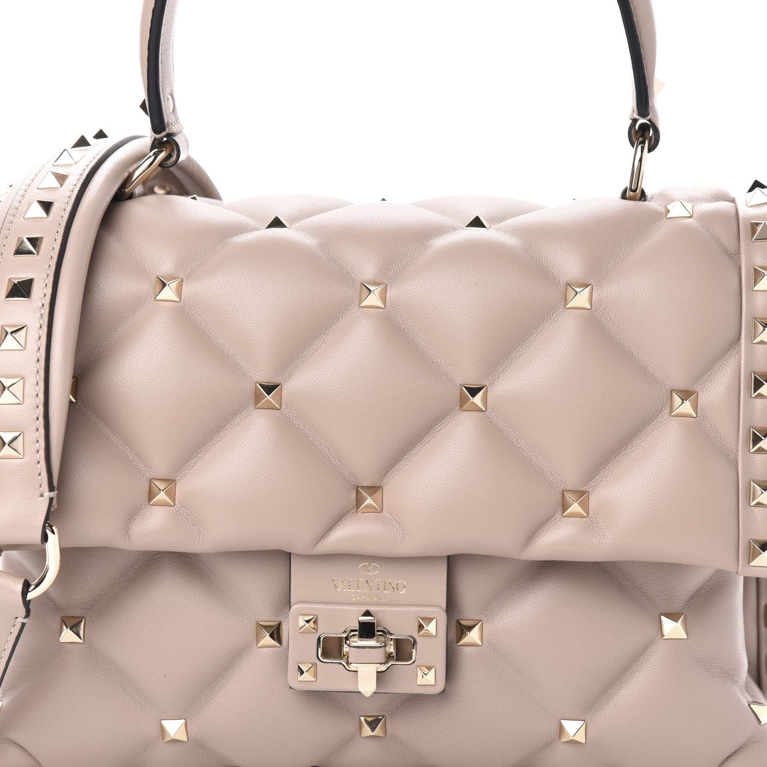 Valentino Garavani Nappa Medium Candystud Top Handle Bag Poudre 11 of 11