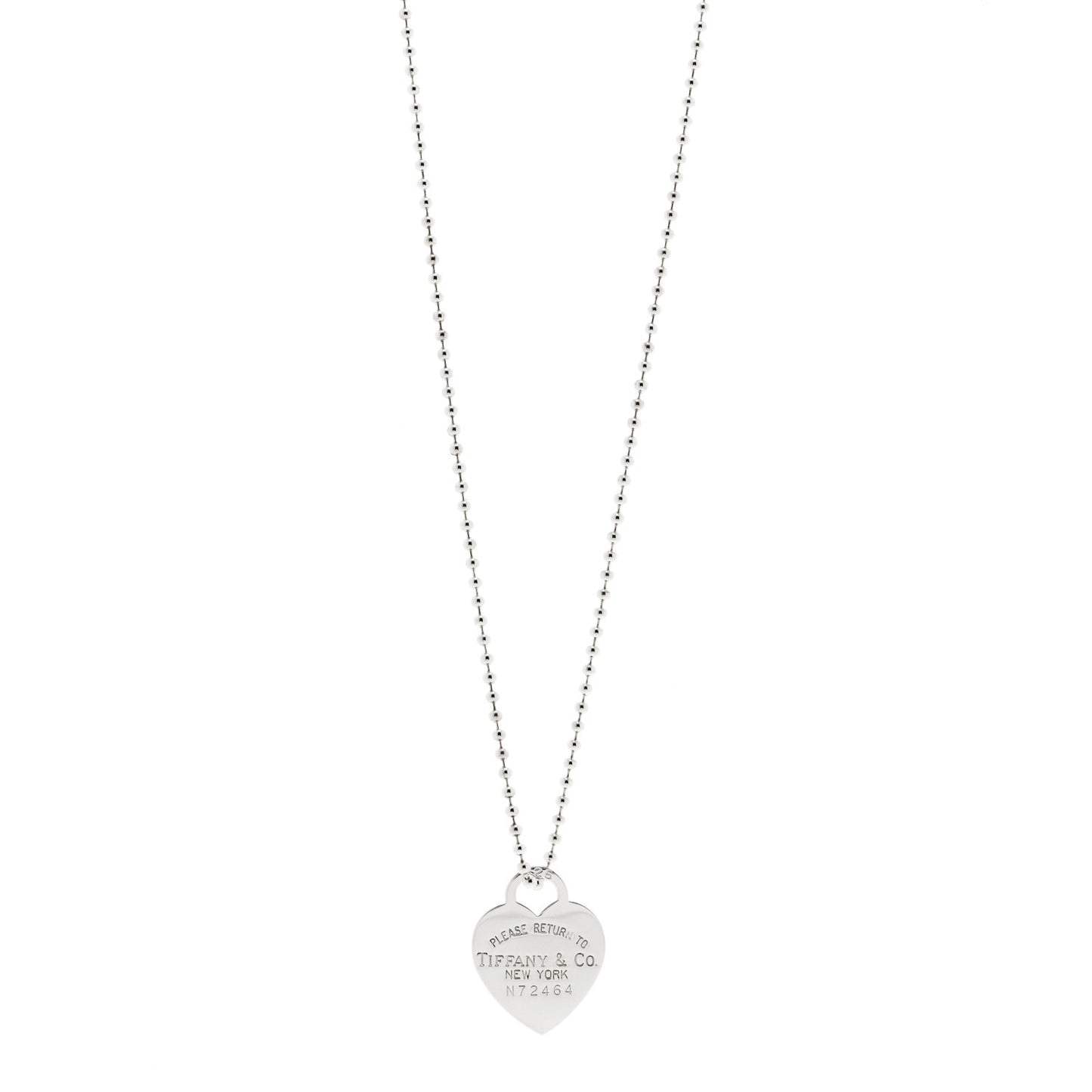 Sterling Silver Long Return to Tiffany Heart Pendant Necklace