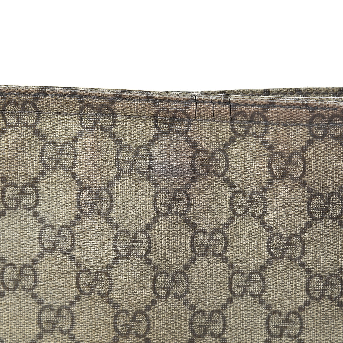 GG Supreme Monogram Selleria Calfskin Small Flat Side Zip Messenger Bag Beige Ebony Cocoa Dark Chocolate
