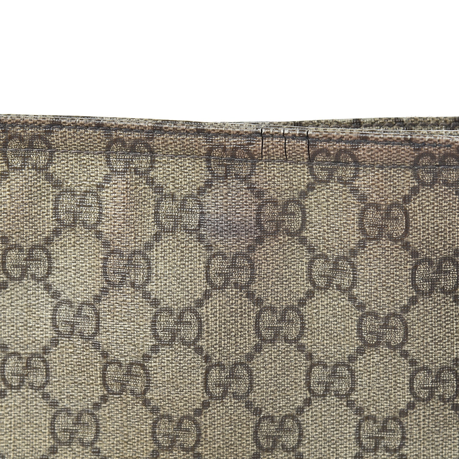 Gucci GG Supreme Monogram Selleria Calfskin Small Flat Side Zip Messenger Bag Beige Ebony Cocoa Dark Chocolate 19 of 23
