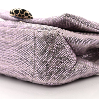Bulgari Metallic Karung Matelasse Mini Serpenti Cabochon Crossbody Rosa Di Francia 10 of 11