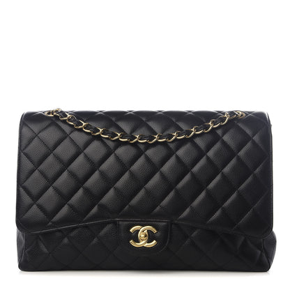 Chanel Caviar Quilted Jumbo Single Flap Black 1 of 8