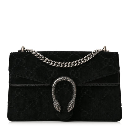 Gucci Velvet GG Monogram Small Dionysus Shoulder Bag Black 1 of 10