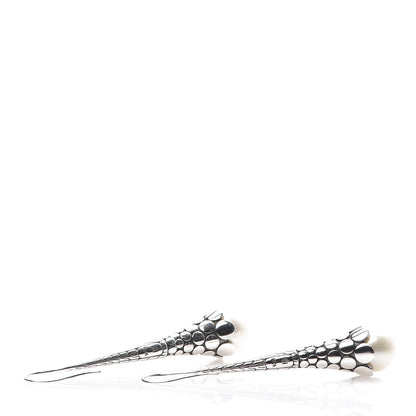 John Hardy Sterling Silver Pearl Dot Drop Earrings 3 of 4