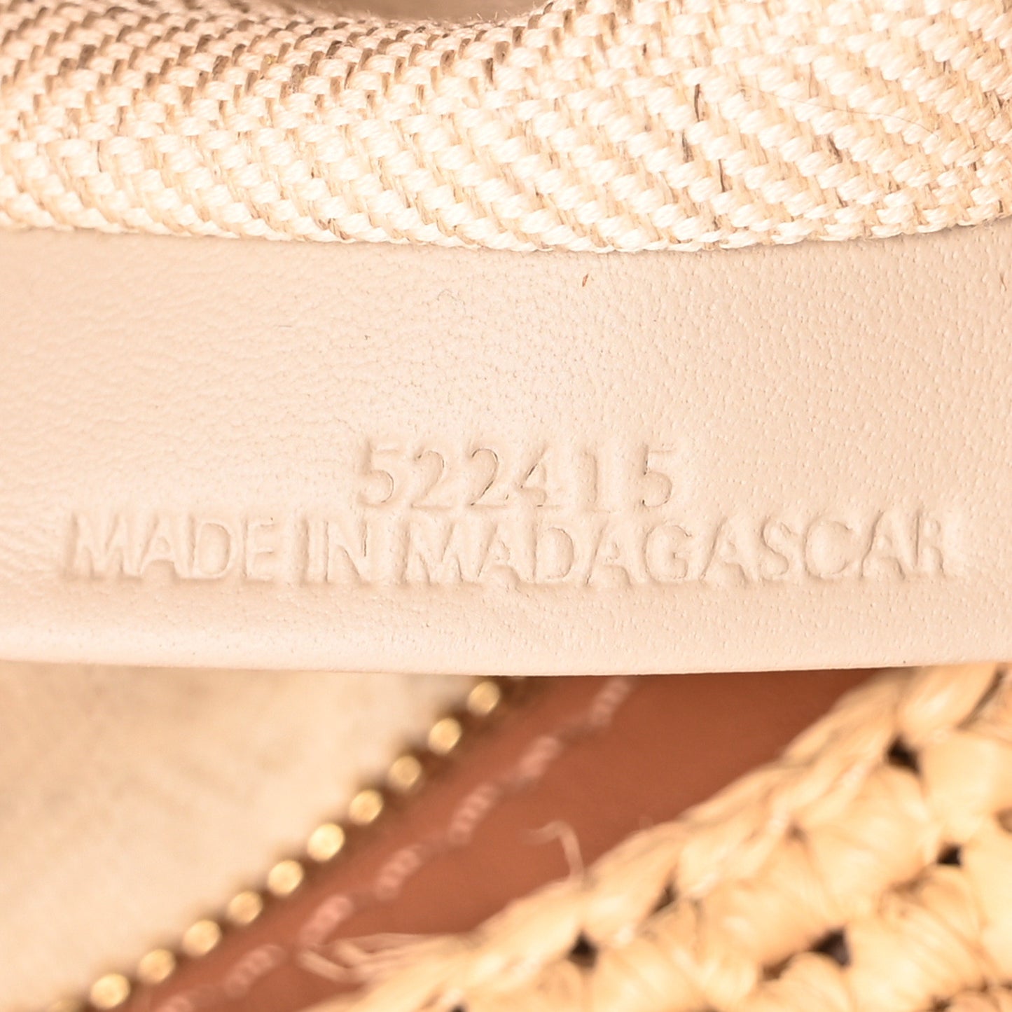 Calfskin Raffia Paulas Ibiza Pochette Bag Natural Tan