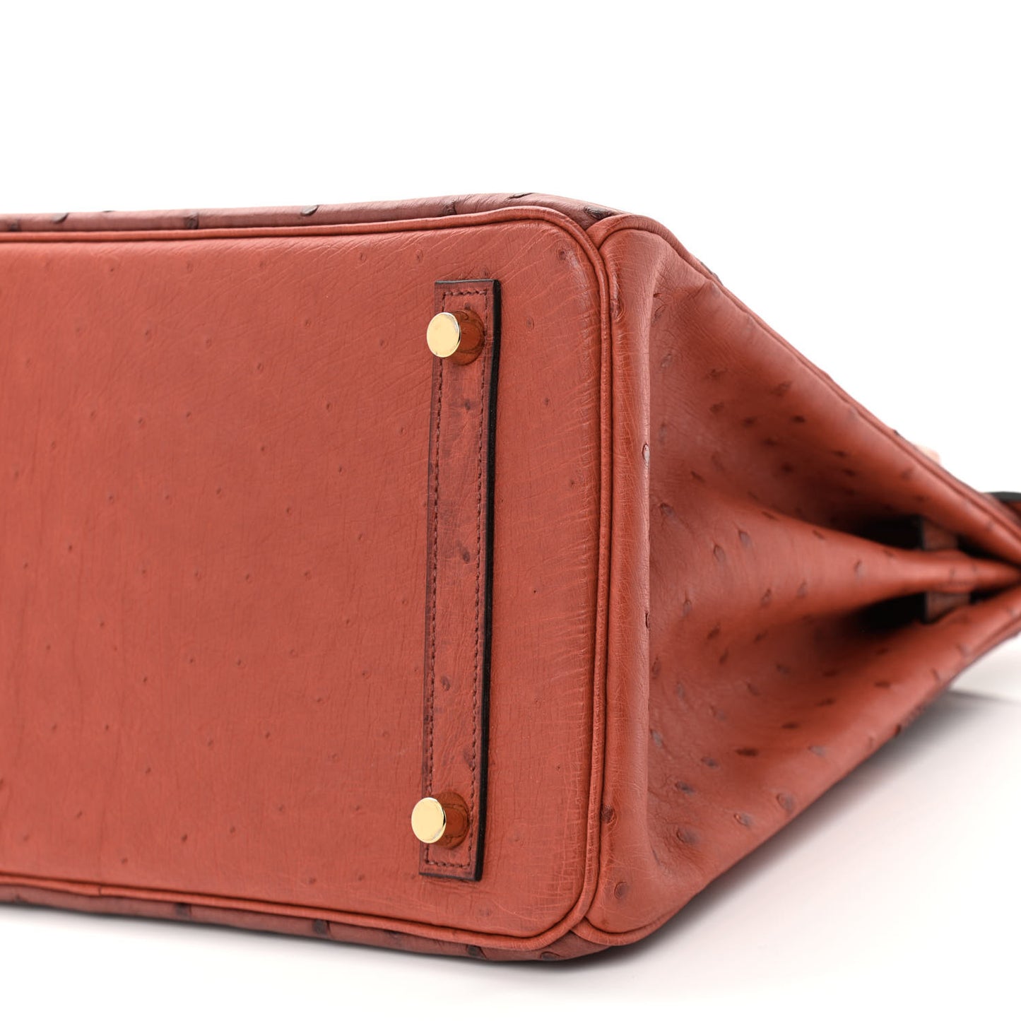 Ostrich Ghillies Birkin 30 Brique Rouge H
