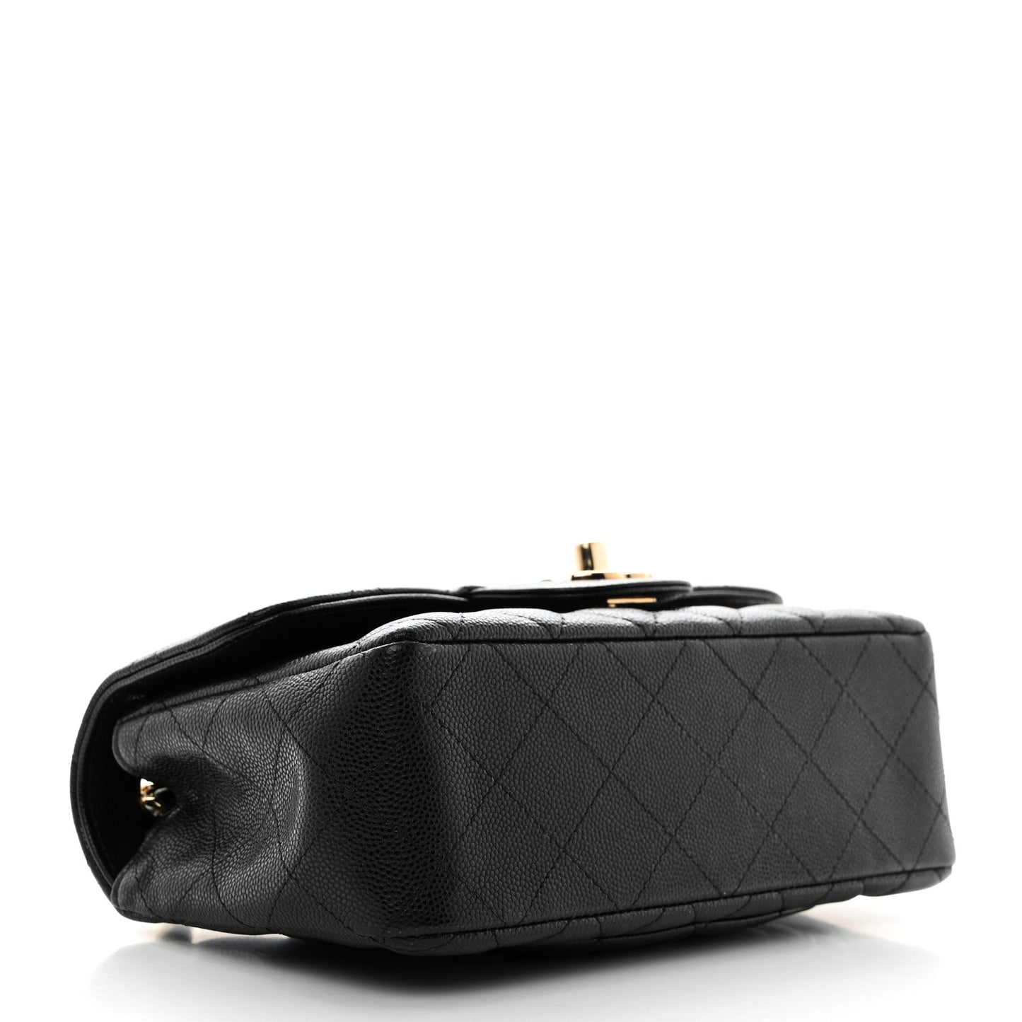 Caviar Quilted Mini Rectangular Flap Black