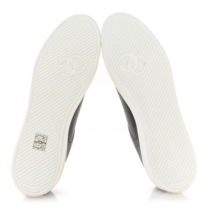 Chanel Calfskin CC Womens Sneakers 40.5 Black 6 of 9