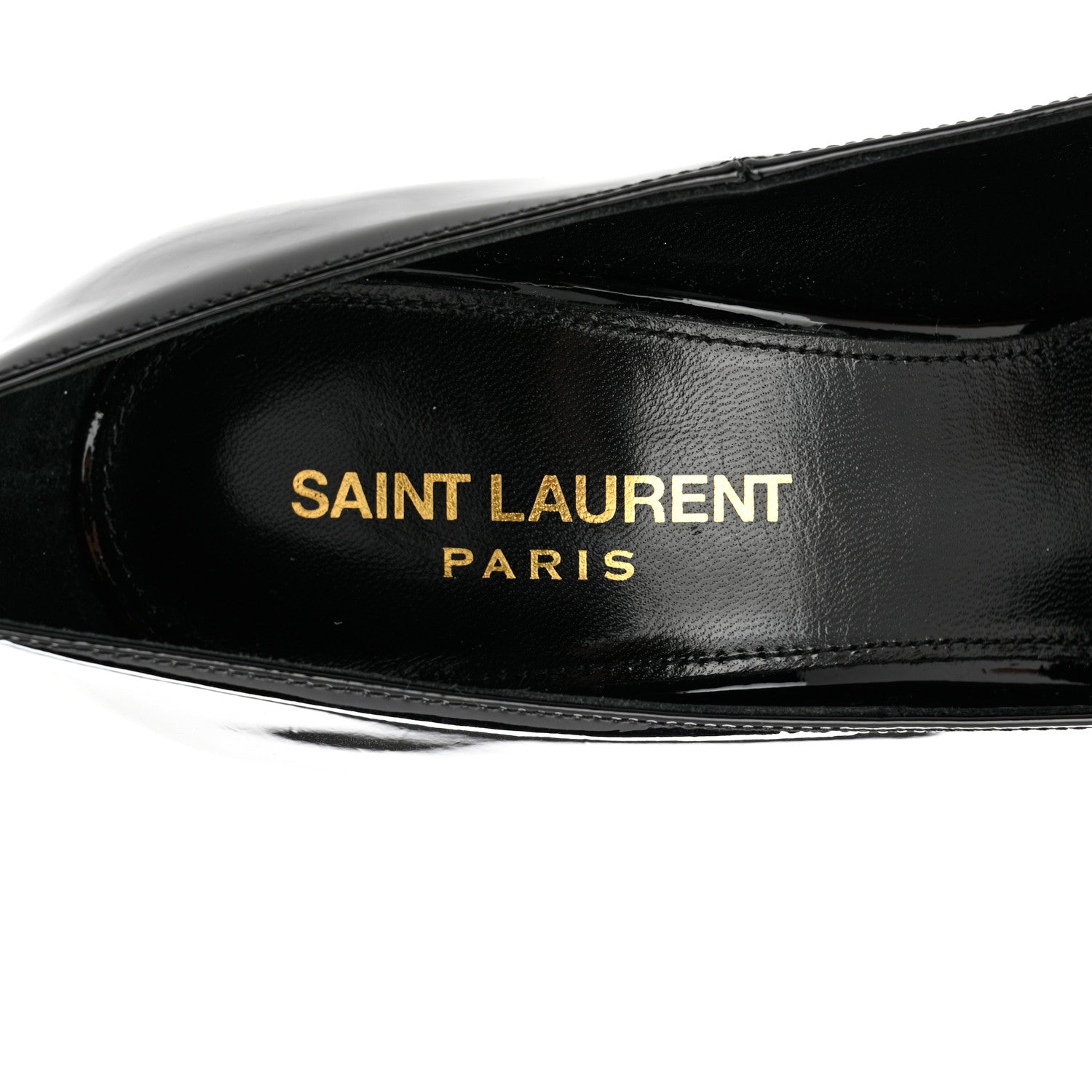 Saint Laurent Patent Opyum 110 Pumps 36.5 Black Gold 7 of 9