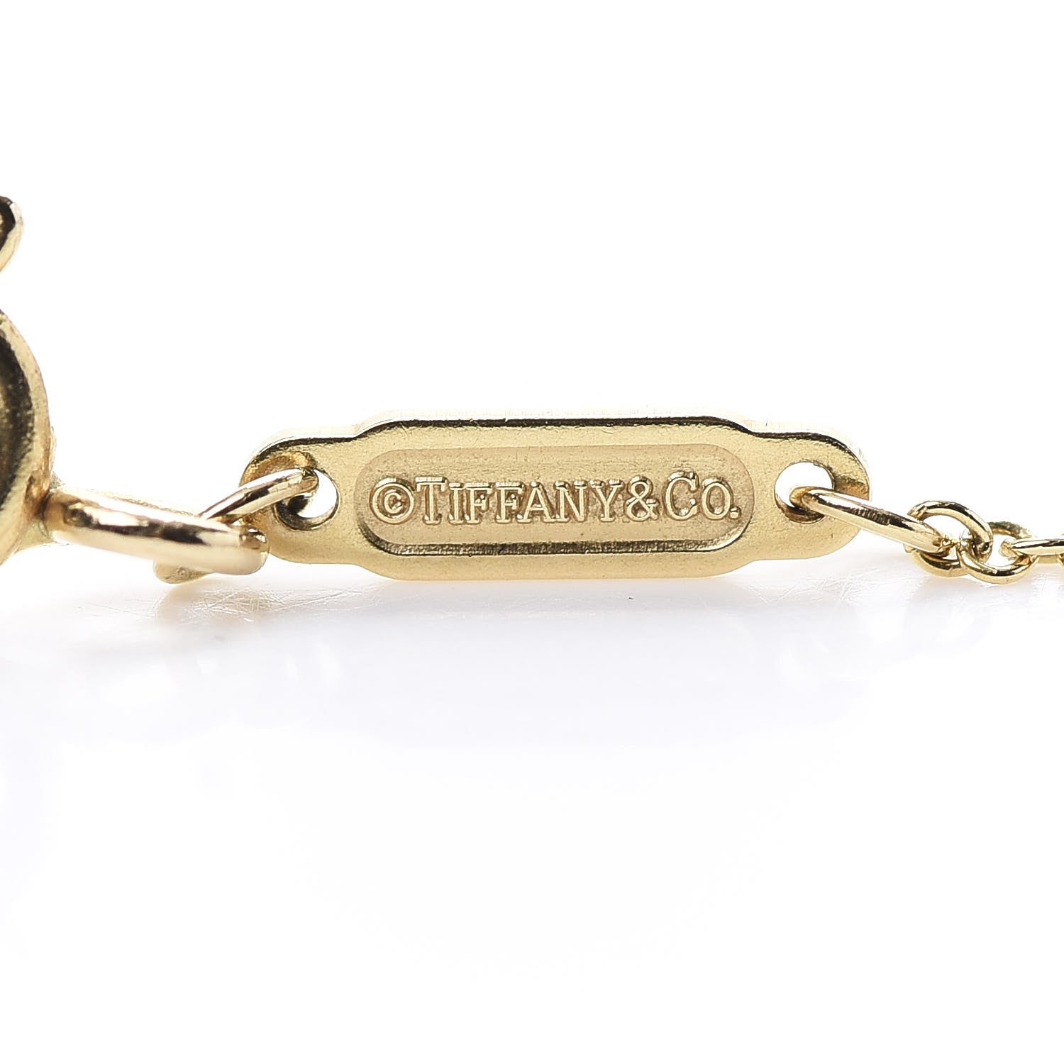 Tiffany 18K Yellow Gold Small T Smile Pendant Necklace 5 of 6