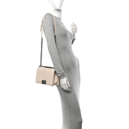 Chanel Caviar Quilted Medium Boy Flap Ivory 2 of 20