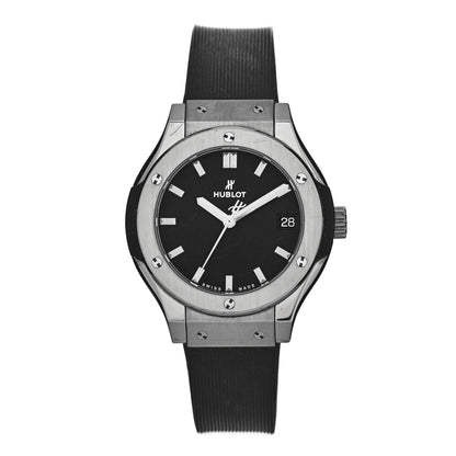 Hublot Titanium Rubber 33mm Classic Fusion Quartz Watch Black 58.NX.1470.RX 1 of 4