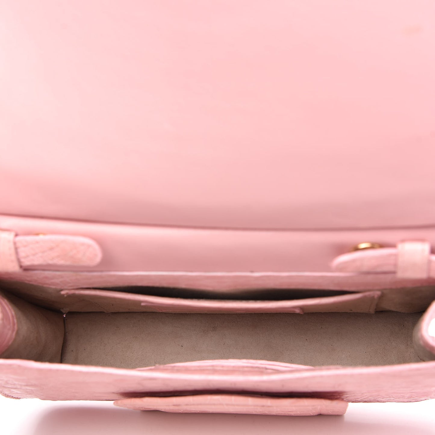 Crocodile Flap Belt Bag Pink