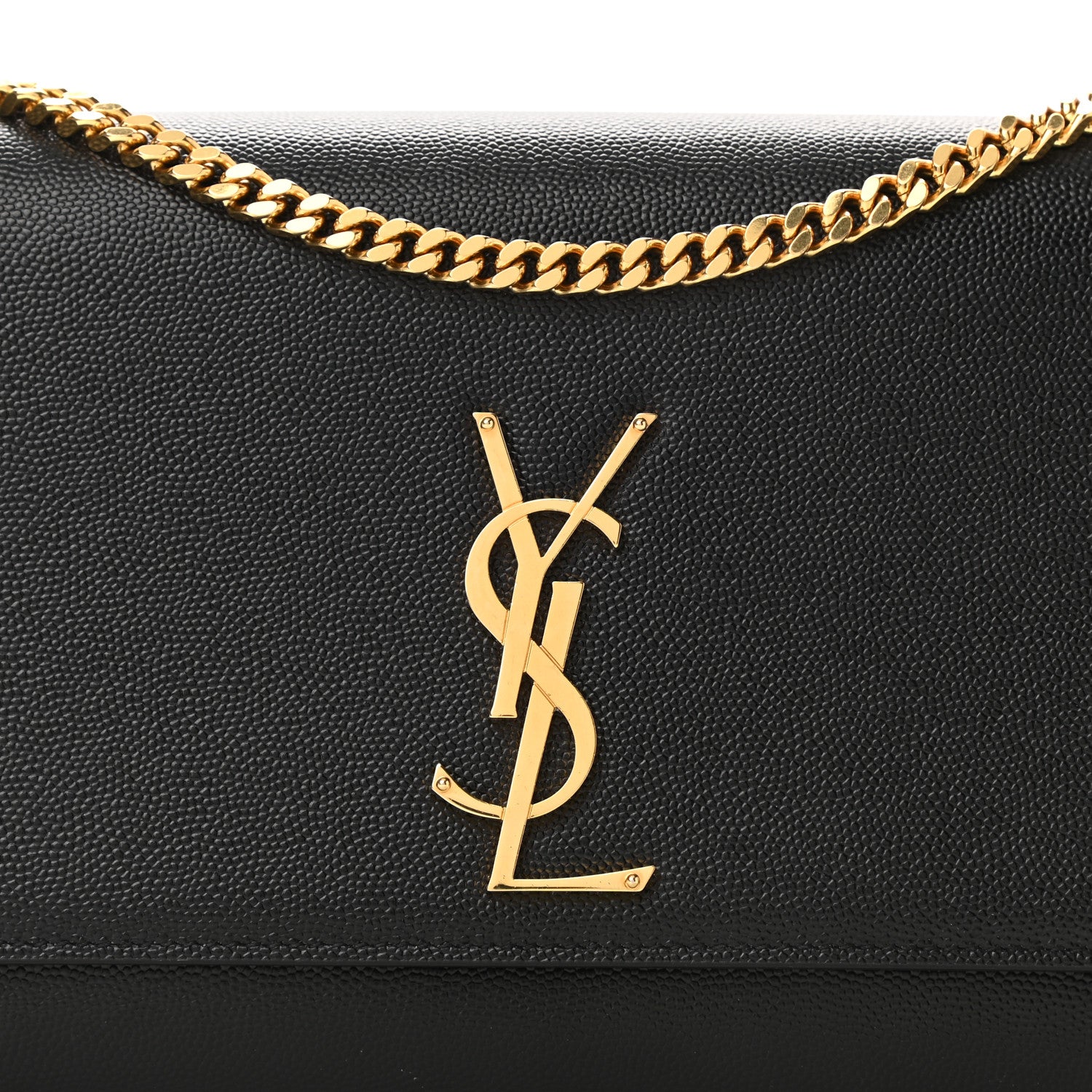 Saint Laurent Grain De Poudre Medium Classic Monogram Kate Satchel Black 7 of 10
