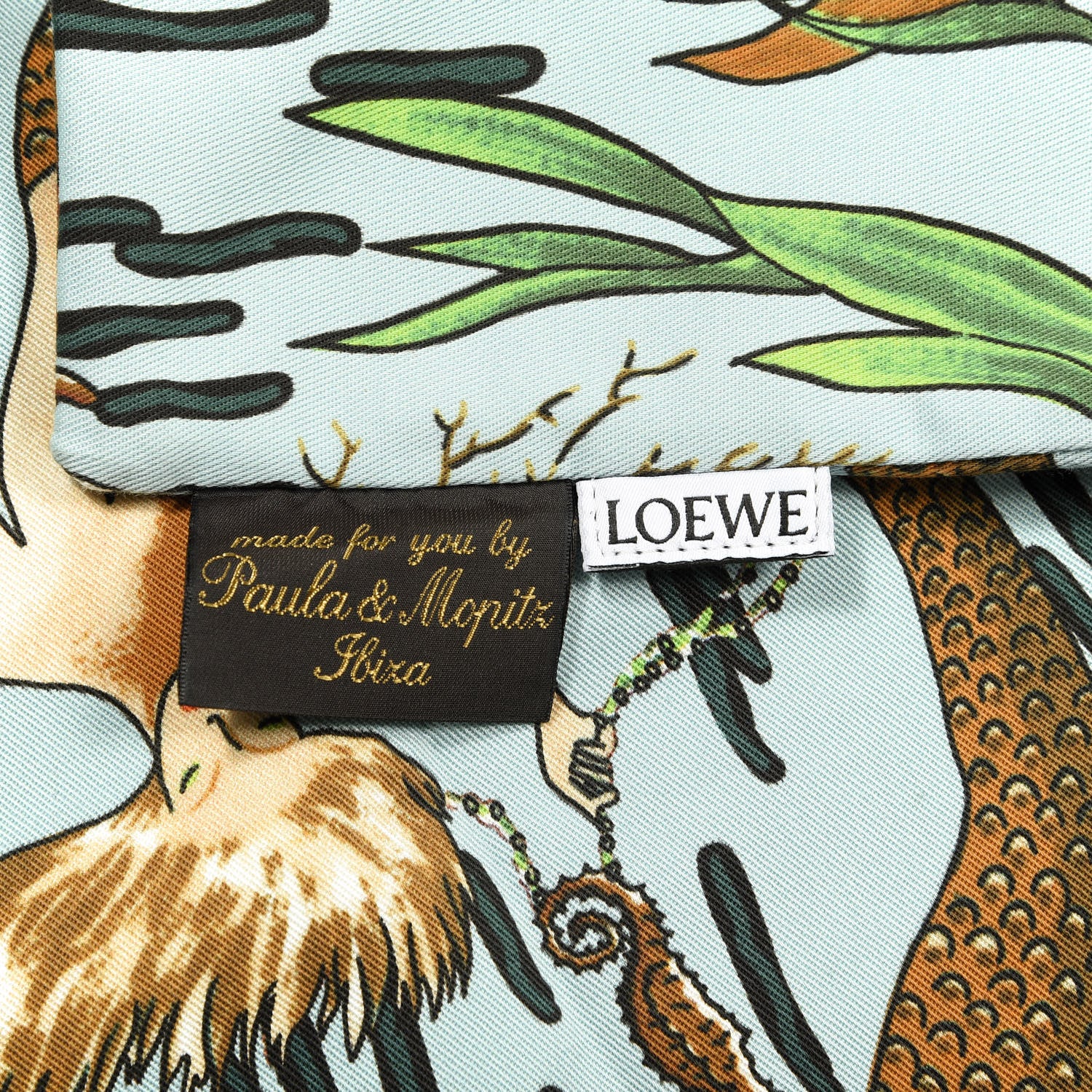 Loewe Canvas Mermaid Print Paula's Ibiza Small Drawstring Pouch 4 of 5