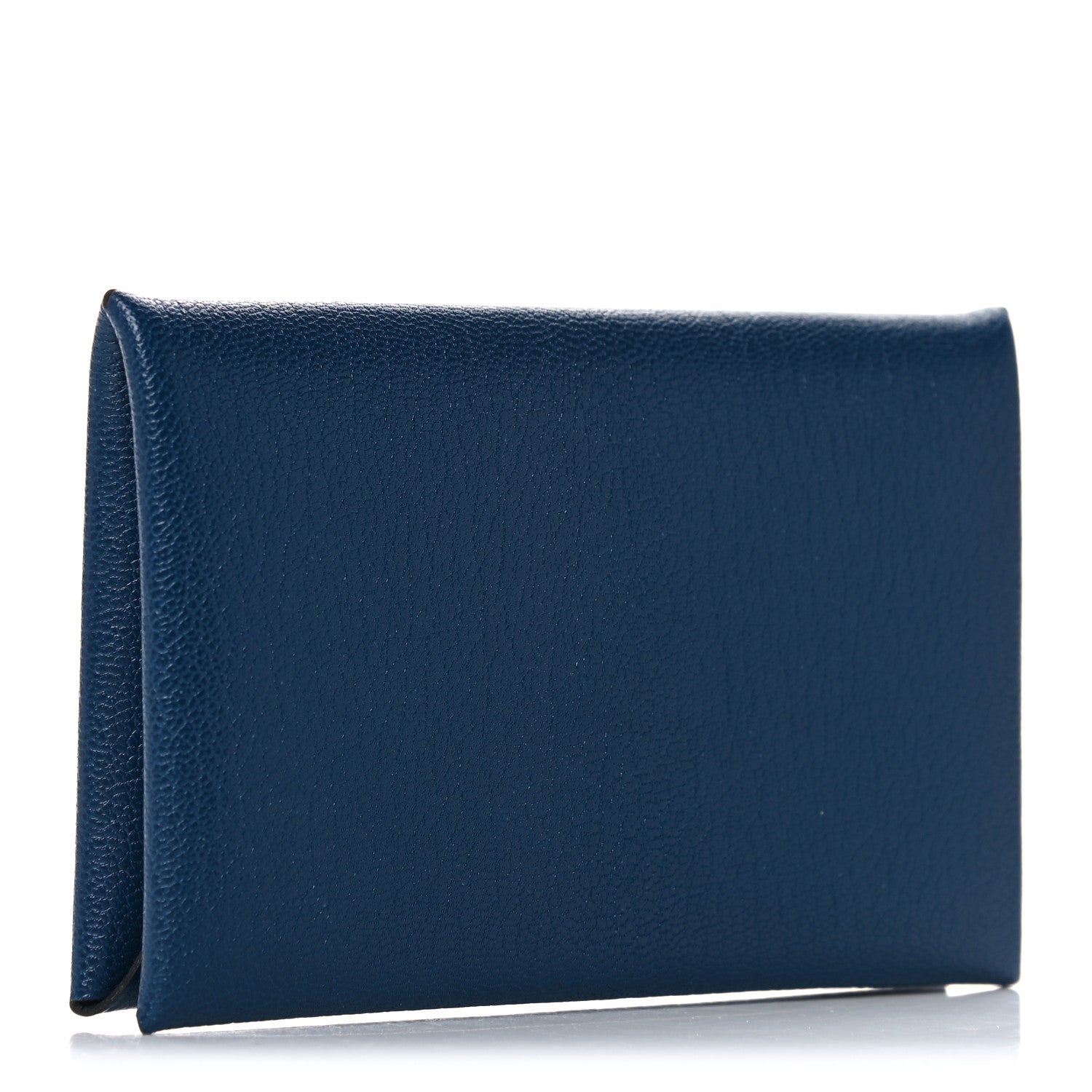 Hermes Chevre Mysore Calvi Card Case Deep Blue 3 of 7