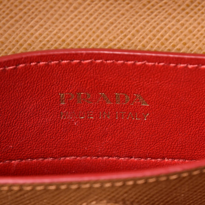 Prada Saffiano Cuir Medium Double Bag Caramel 7 of 13