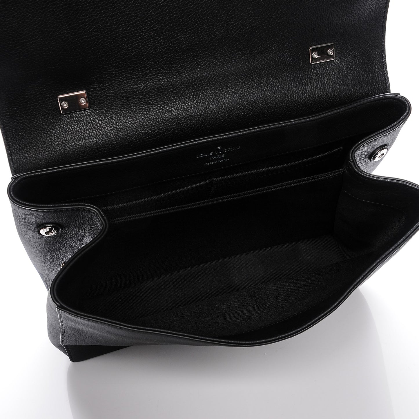 Soft Calfskin Lockme II Top Handle Black