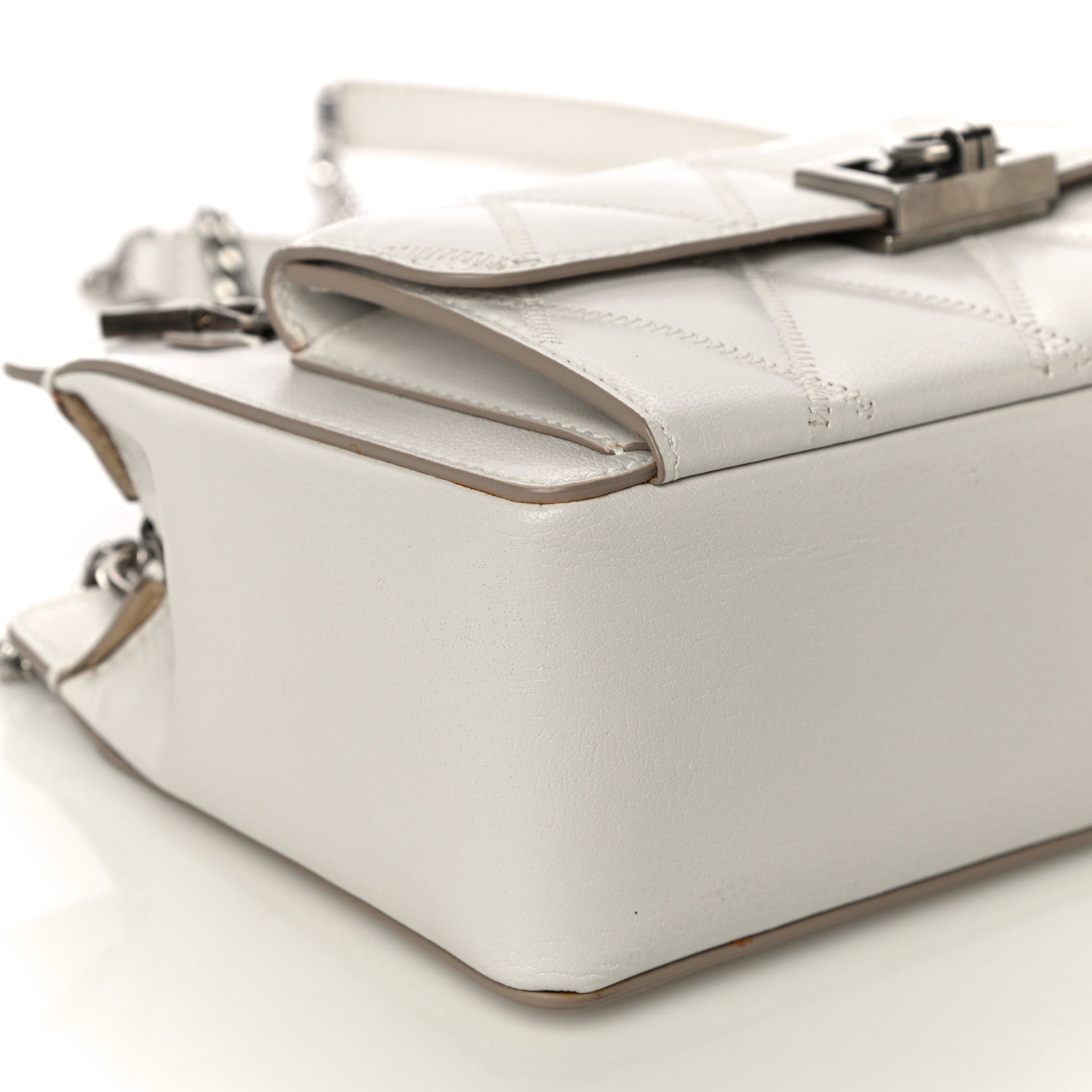 Givenchy Goatskin Diamond Quilted Pocket Crossbody White 8 of 14