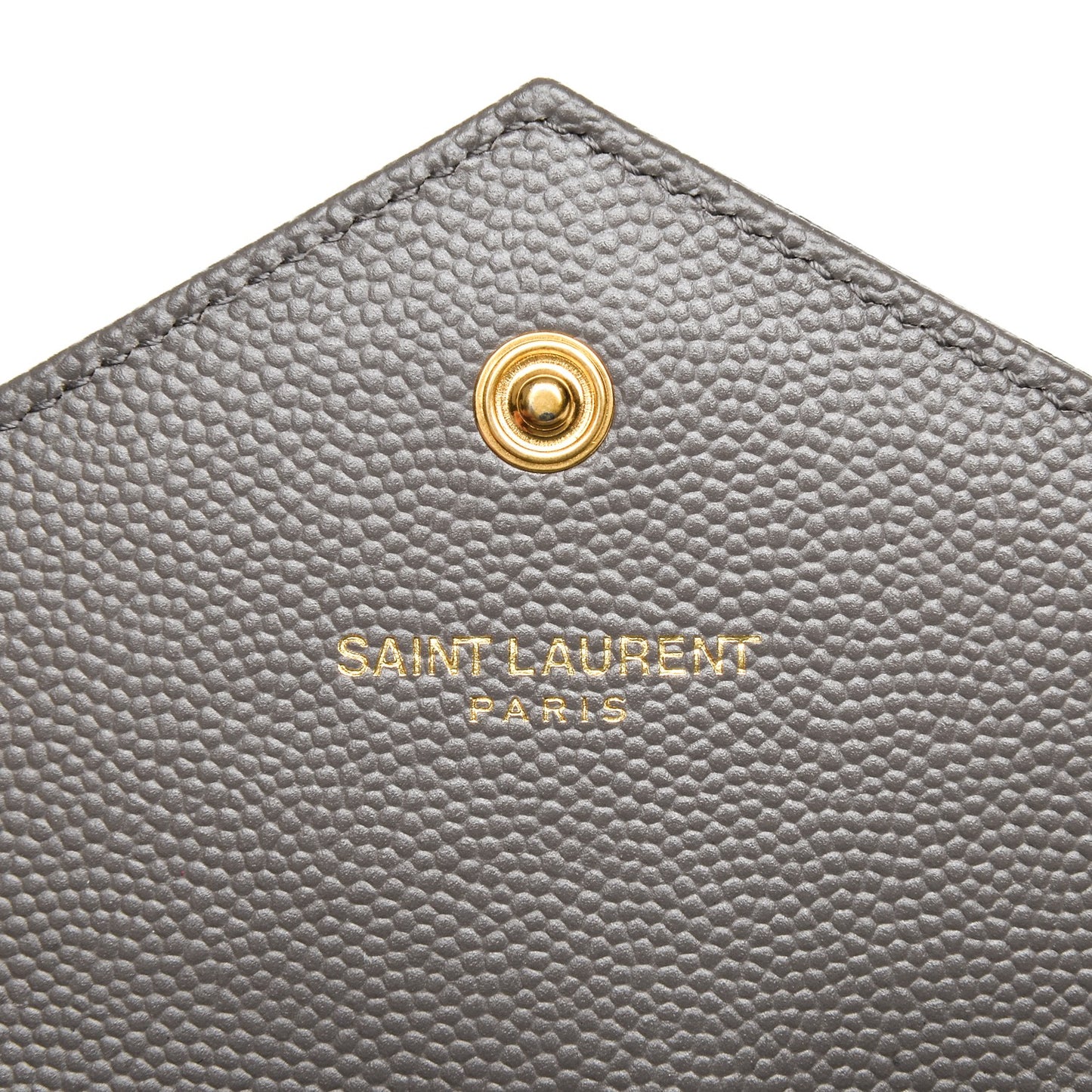 Grain De Poudre Matelasse Chevron Small Monogram Envelope Wallet Fog