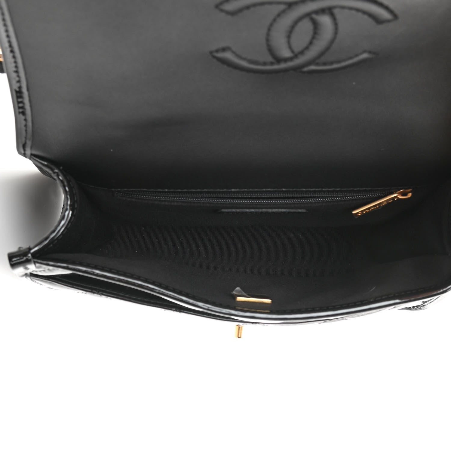 Chanel Patent Quilted Small School Memory Top Handle Flap Black 5 of 12
