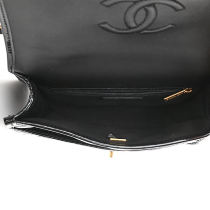 Chanel Patent Quilted Small School Memory Top Handle Flap Black 5 of 12
