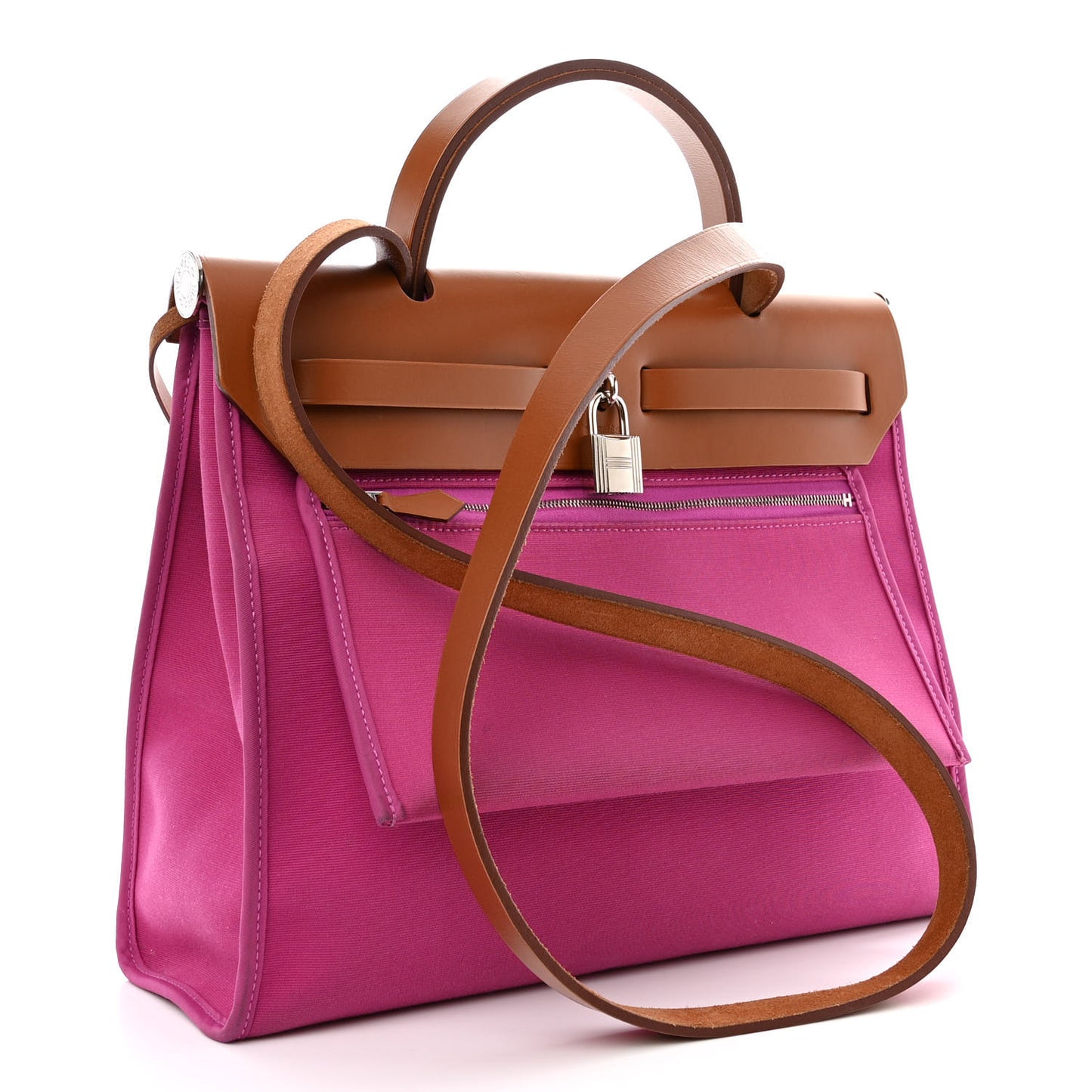 Toile Militaire Vache Hunter Herbag Zip 31 PM Rose Pourpre Fauve