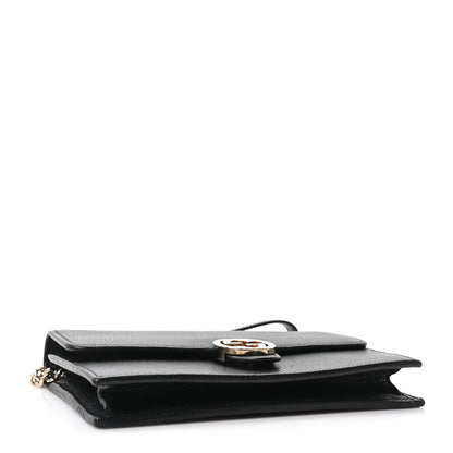 Gucci Dollar Calfskin Interlocking G Chain Wallet Black 4 of 9