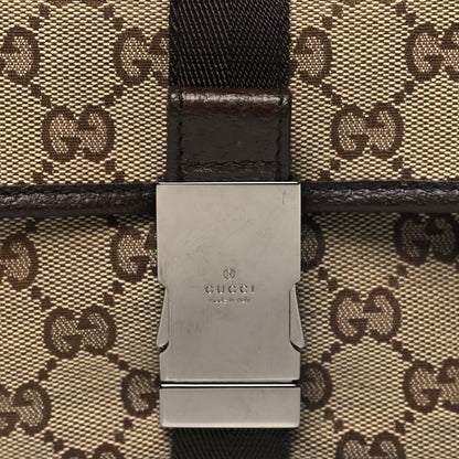 Gucci GG Monogram Buckle Belt Bag Dark Brown 8 of 10