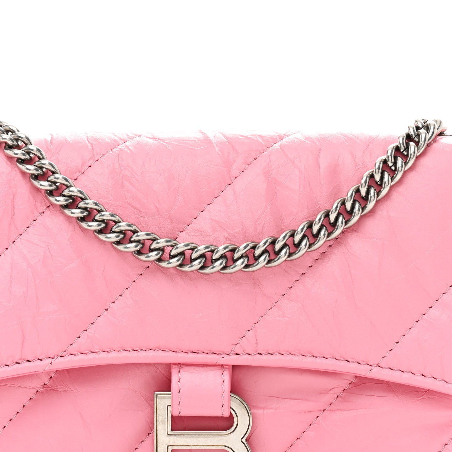 Crushed Calfskin Quilted XS Crush Chain Bag Sweet Pink