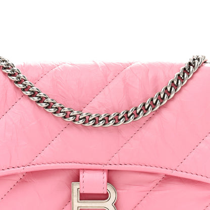 Balenciaga Crushed Calfskin Quilted XS Crush Chain Bag Sweet Pink 7 of 9