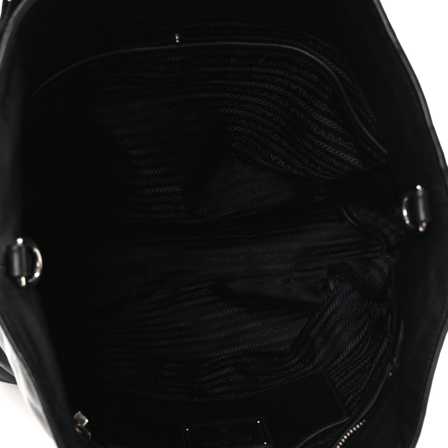 Prada Soft Calf Shopping Tote Black 5 of 11