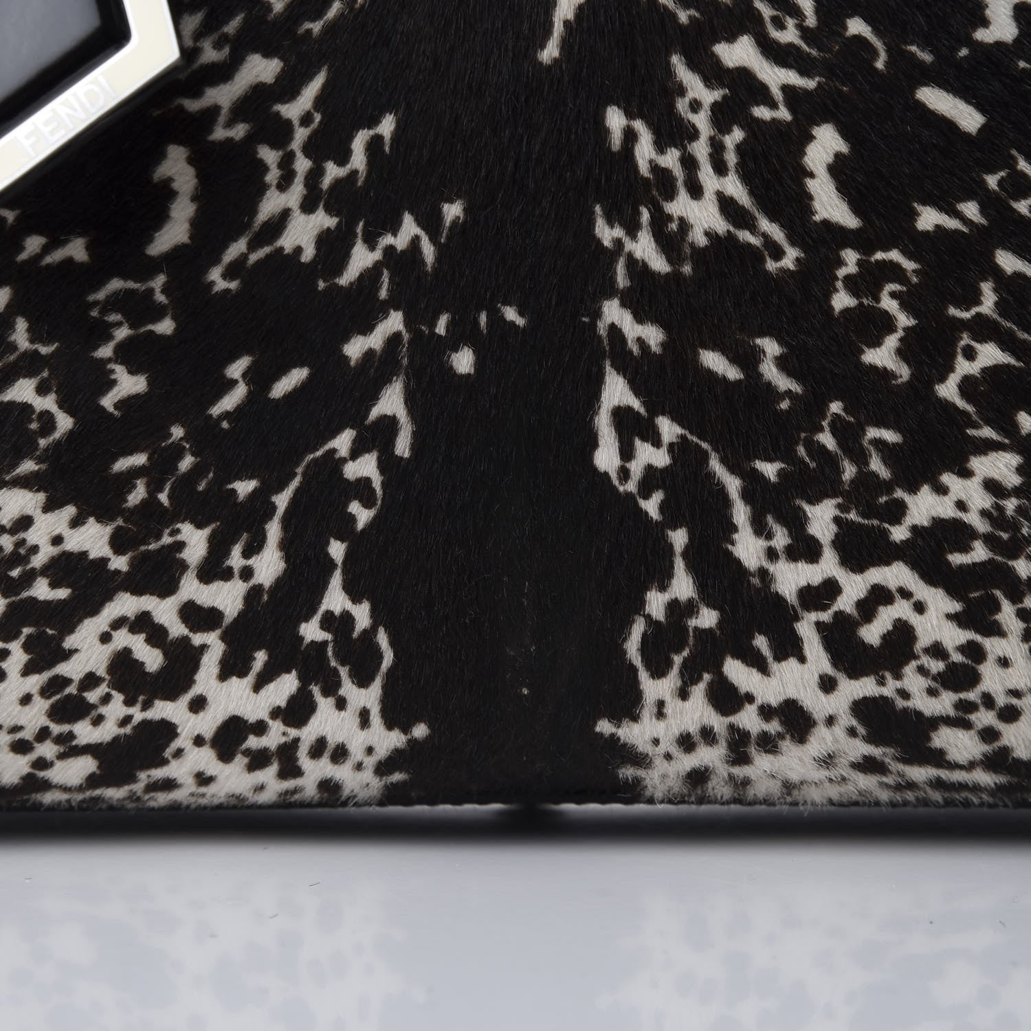 Fendi Calf Hair Patent Regular 2jours Tote Black White 12 of 12