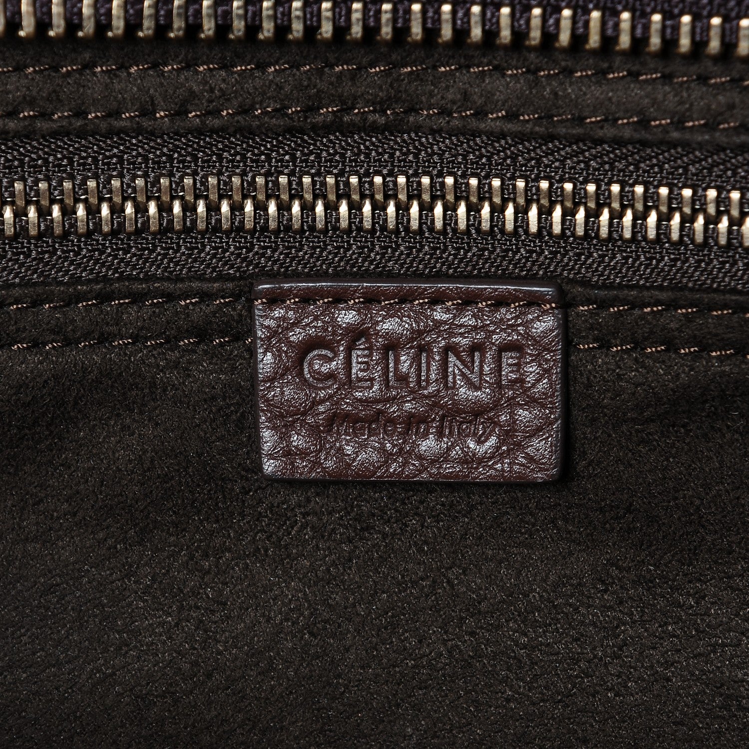 Celine Pebbled Calfskin Micro Luggage Chocolate 6 of 7