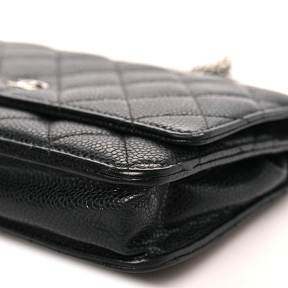 Chanel Caviar Quilted Wallet on Chain WOC Black 11 of 12