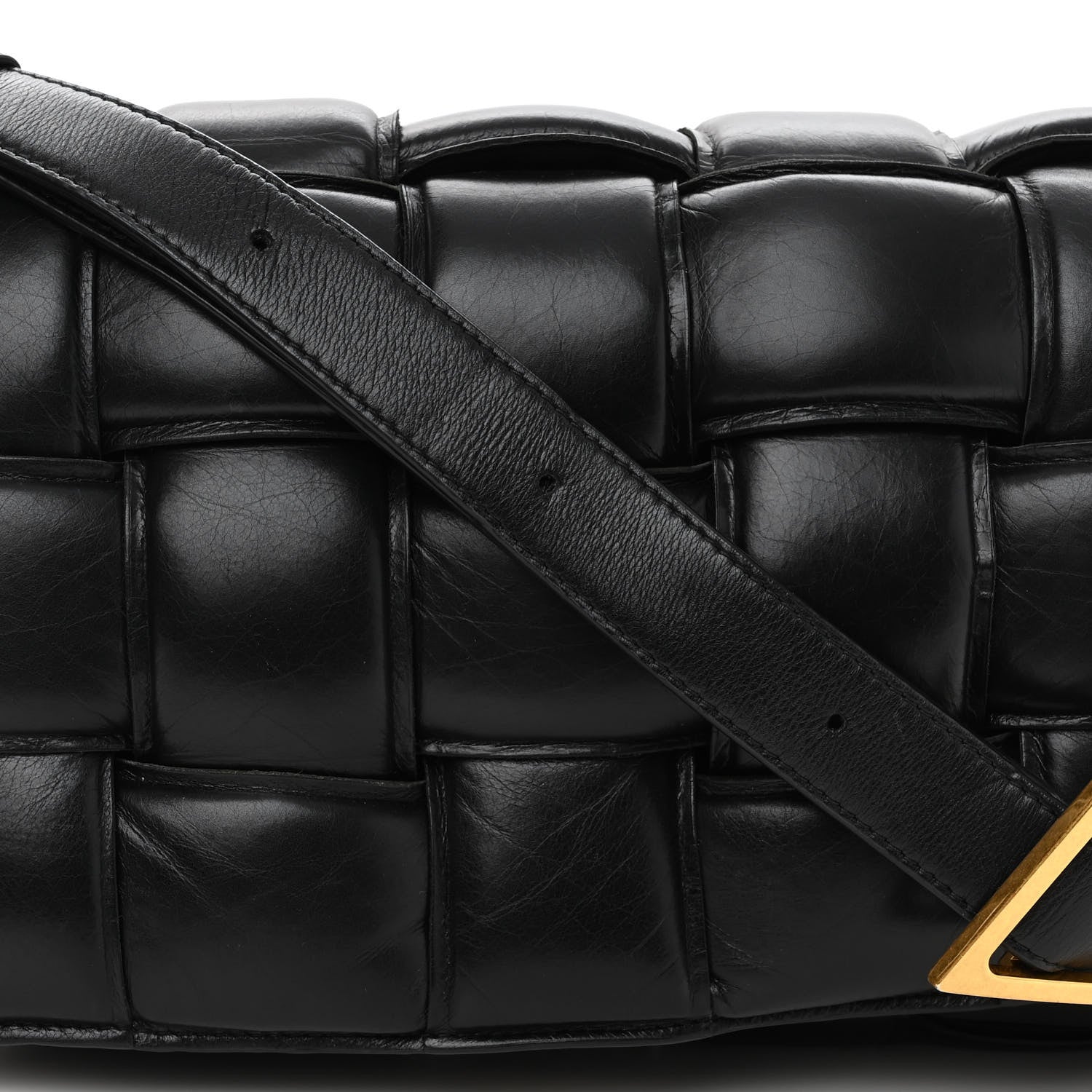 Bottega Veneta Paper Calfskin Maxi Intreccio Padded Cassette Crossbody Bag Black 7 of 9