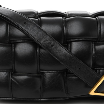 Bottega Veneta Paper Calfskin Maxi Intreccio Padded Cassette Crossbody Bag Black 7 of 9
