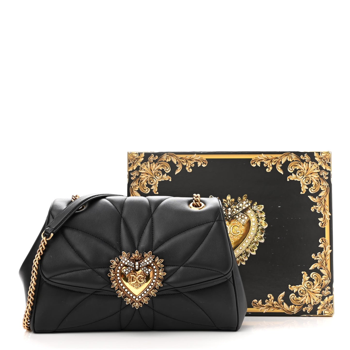 Nappa Quilted Large Devotion Bag Black