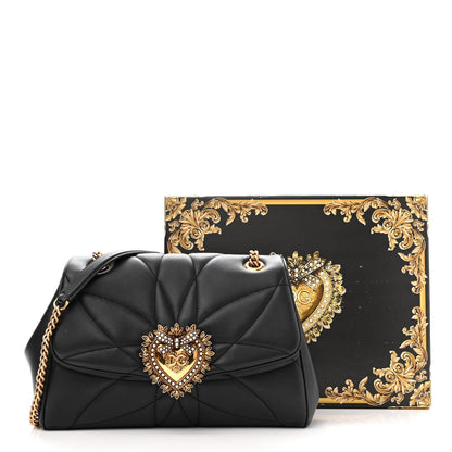 Dolce & Gabbana Nappa Quilted Large Devotion Bag Black 12 of 12