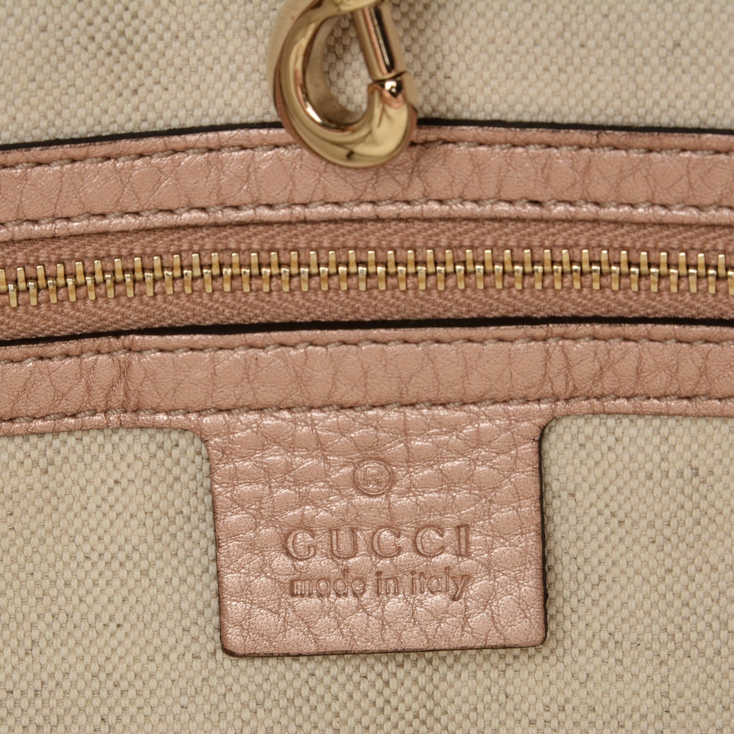 Metallic Pebbled Calfskin Medium Bella Tote Pink