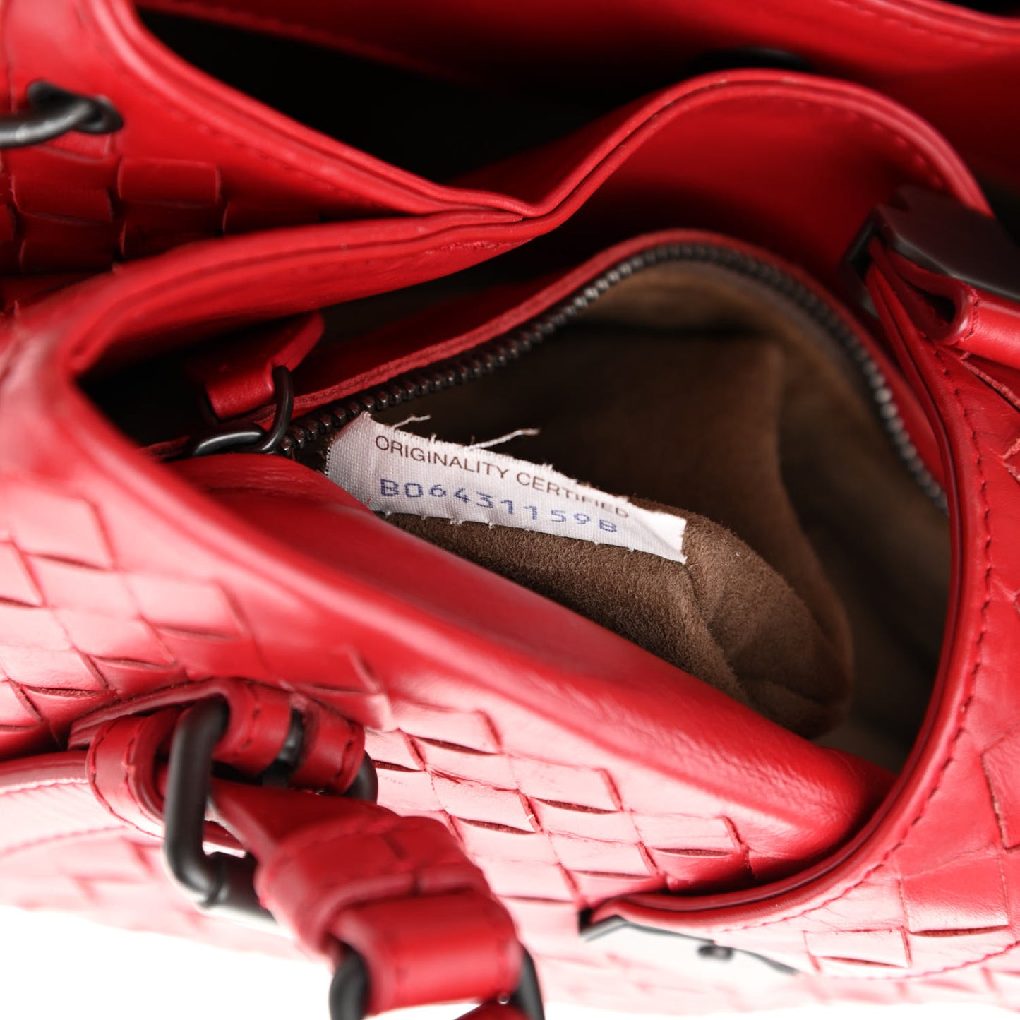 Calfskin Intrecciato Mini Roma Red