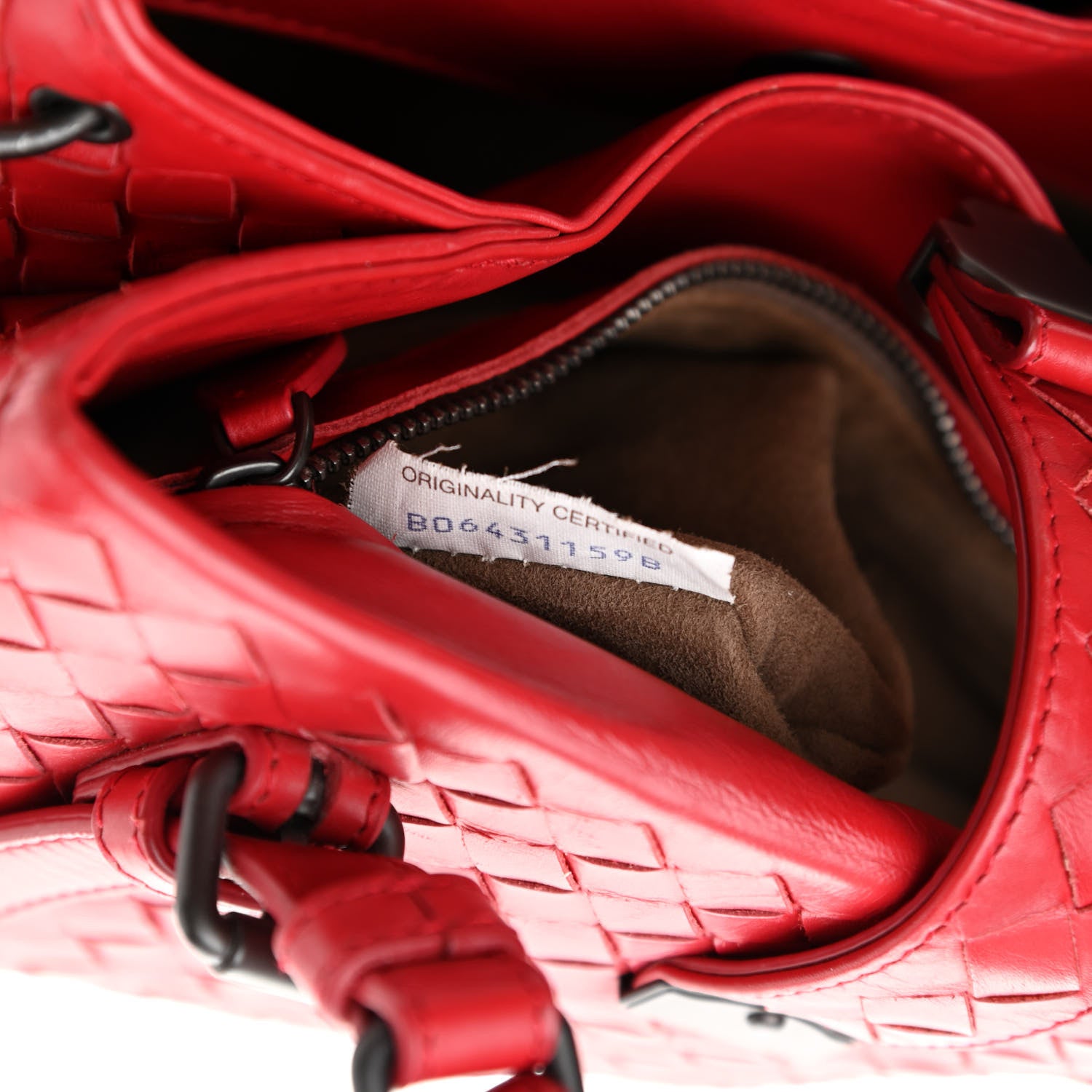 Bottega Veneta Calfskin Intrecciato Mini Roma Red 8 of 11