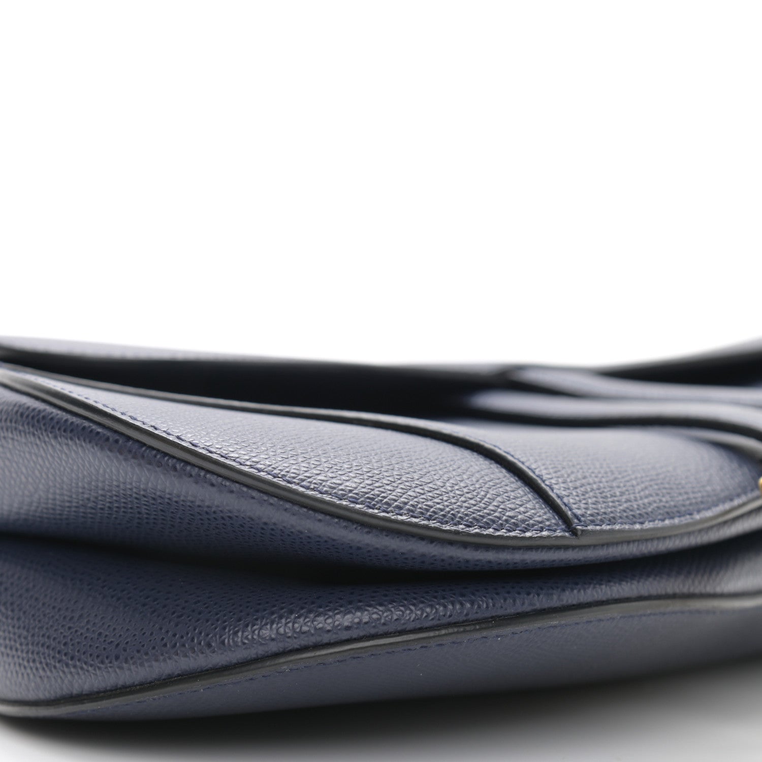 Christian Dior Grained Calfskin Saddle Bag Navy 8 of 9