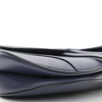 Christian Dior Grained Calfskin Saddle Bag Navy 8 of 9