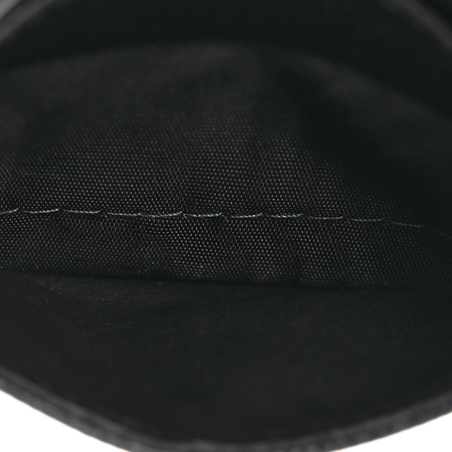 Saint Laurent Grain De Poudre Matelasse Chevron Monogram Credit Card Case Black 7 of 12