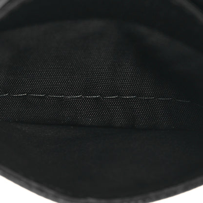 Saint Laurent Grain De Poudre Matelasse Chevron Monogram Credit Card Case Black 7 of 12