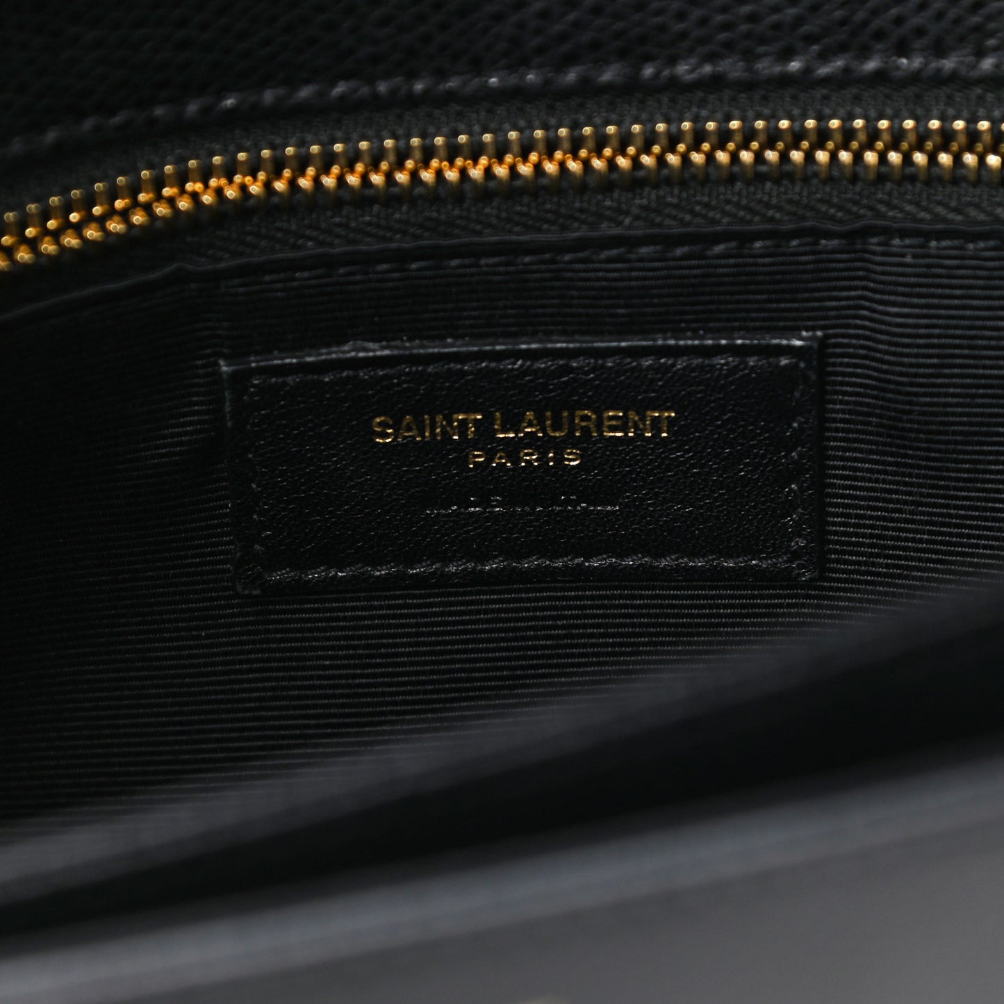 Textured Calfskin Medium Classic Monogram Universite Bag Black